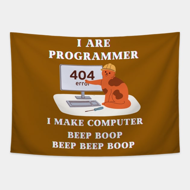 I are Programmer. I Make Computer. Tapestry by Yelda