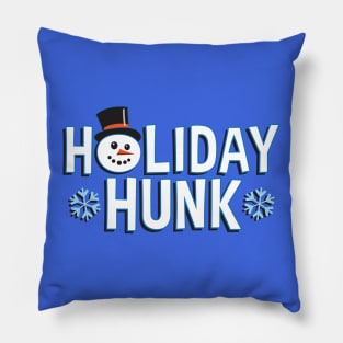 Holiday Hunk (with snowman head) Pillow