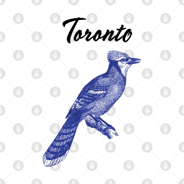 Toronto Blue Jay Retro Bird by penandinkdesign@hotmail.com