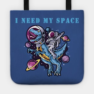 i need space astronaut dabbing in space on a trex Tote