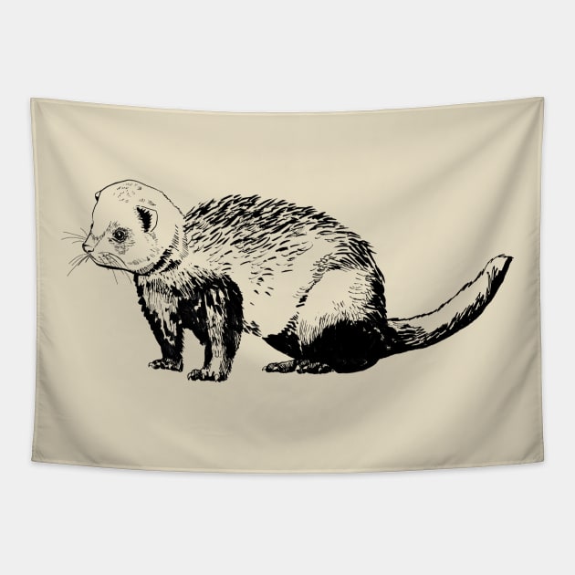 ferret Tapestry by VicaVeresk