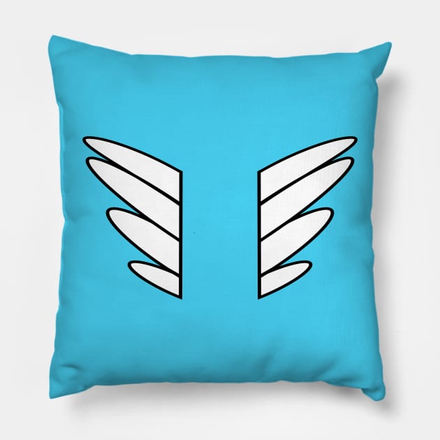 Angel/Bird Wings (back print only) Pillow by Munda Lyn