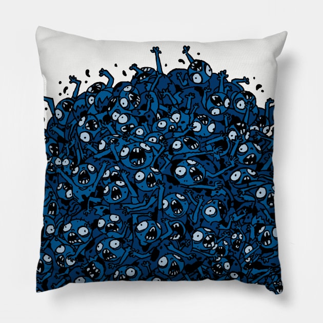 Pile Of Zombies Pillow by JimBryson