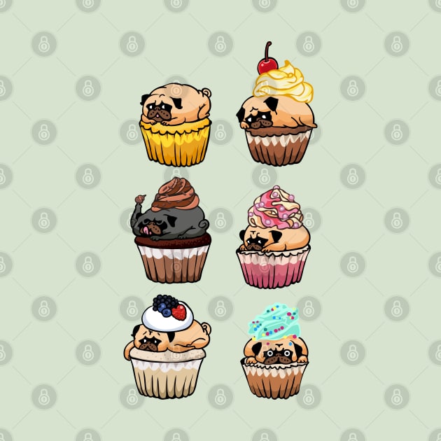 Cupcake Pugs by huebucket