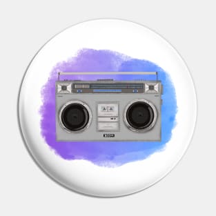 Old School Boombox Pin