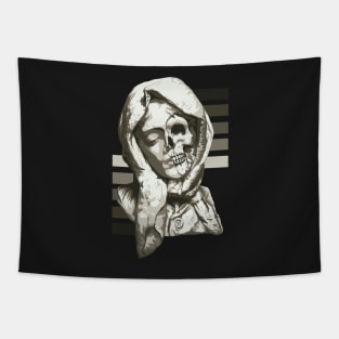 Skull Statue (Mary) Tapestry