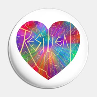 Resilient Rainbow Kintsugi Heart Pin