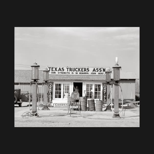 Texas Truck Stop, 1939. Vintage Photo by historyphoto