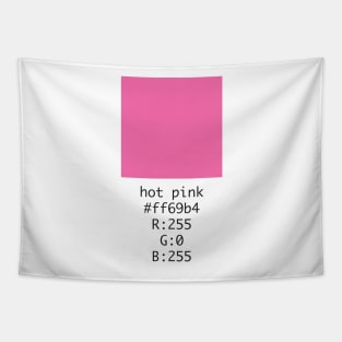 Hot Pink Hex and RGB Code Tapestry