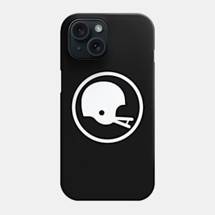 Two-Bar Helmet Minimalist Logo (White Large) Phone Case