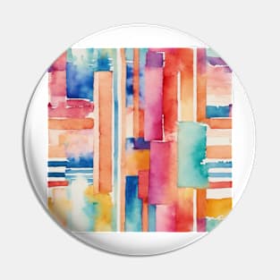 Abstract Watercolor dash and squares Pin
