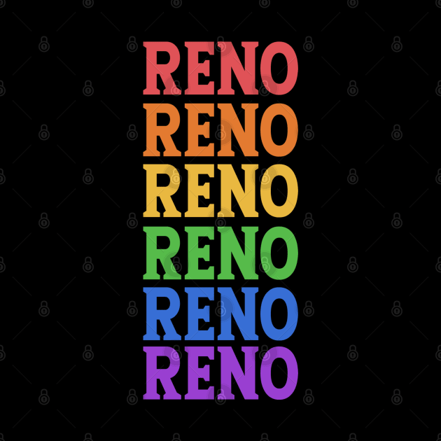 RENO COLORFUL TYPOGRAPHT by OlkiaArt