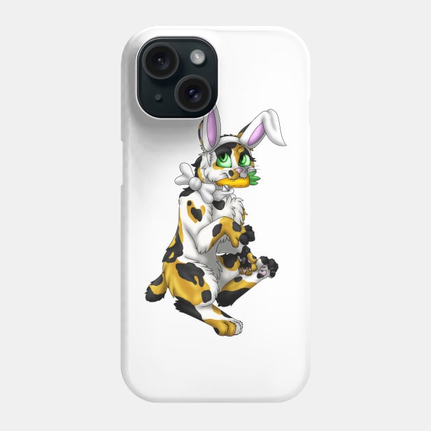 Bobtail BunnyCat: Calico (White) Phone Case by spyroid101