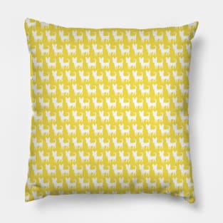Chihuahua silhouette print (mini) Pantone's Illuminating Yellow Pillow