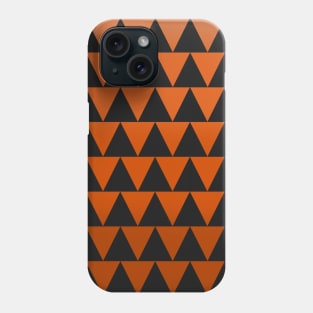 Rust Colours, Burnt Orange and Black Zig Zag Design Phone Case