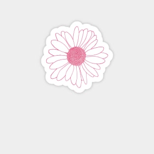 Daisy Boarder Raspberry Magnet