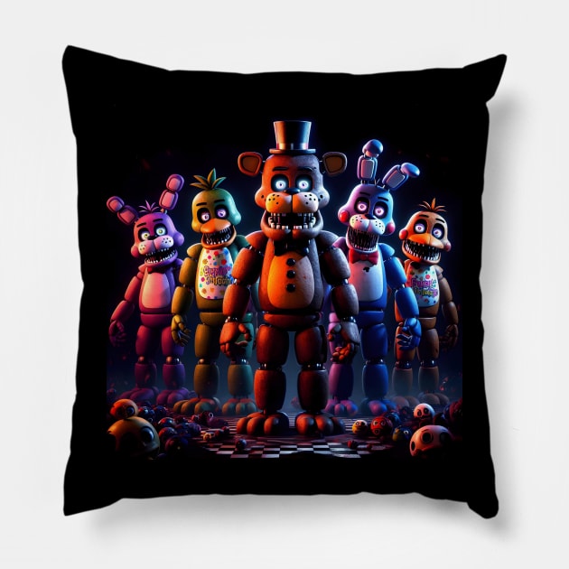 Five Nights At Freddys Pillow by TeeVee