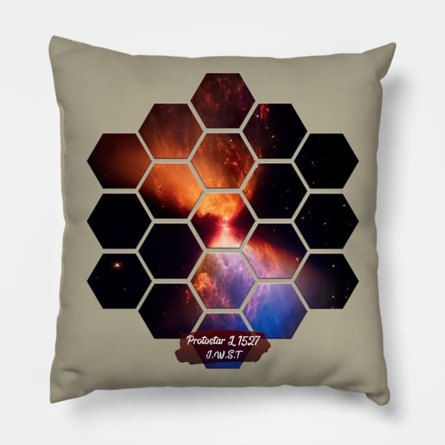 Protostar L1527: James Webb Space Telescope Pillow by Da Vinci Feather