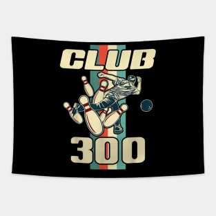 300 Bowling Shirt Vintage Retro Club 300 Bowling T shirt Tapestry