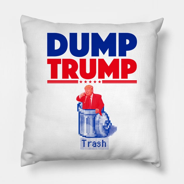 DUMP TRUMP Pillow by FREESA