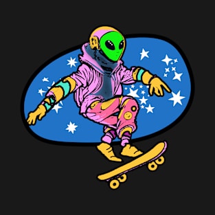 Alien on Skateboard T-Shirt