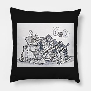 FUNNY CLASSICAL GUITAR CATS Pillow