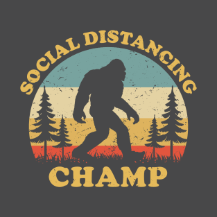 Bigfoot Social Distancing Champ Vintage T-Shirt