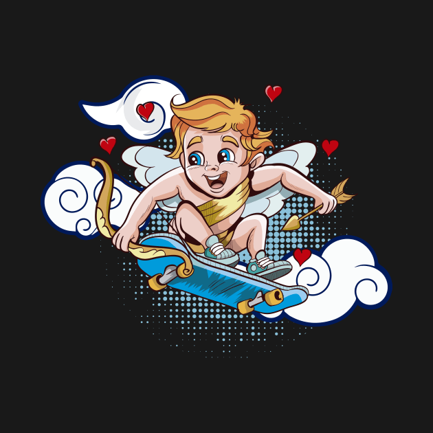 Cool Cupid Skateboard Great Valentine by Pasfs0