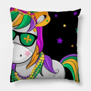 Mardi Gras Unicorn Pillow