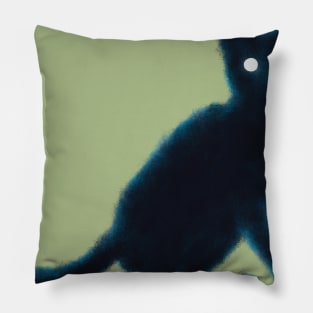 Black cat shadow Pillow