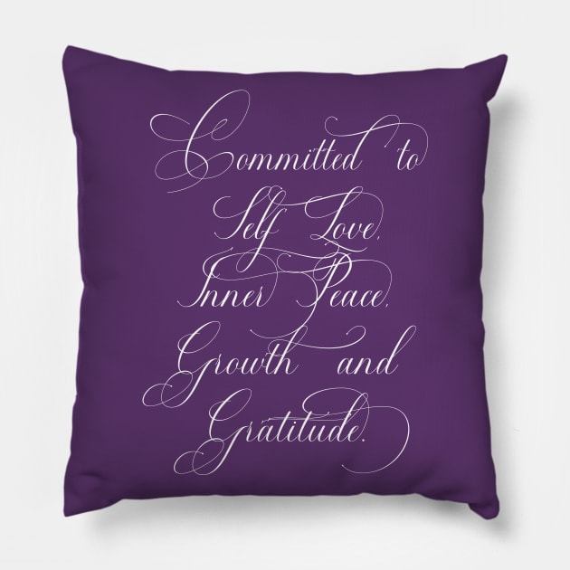 Committed to Self Love | Divine Feminine Tee Pillow by Soulfully Sassy