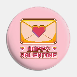 Happy Valentine Mail Pin