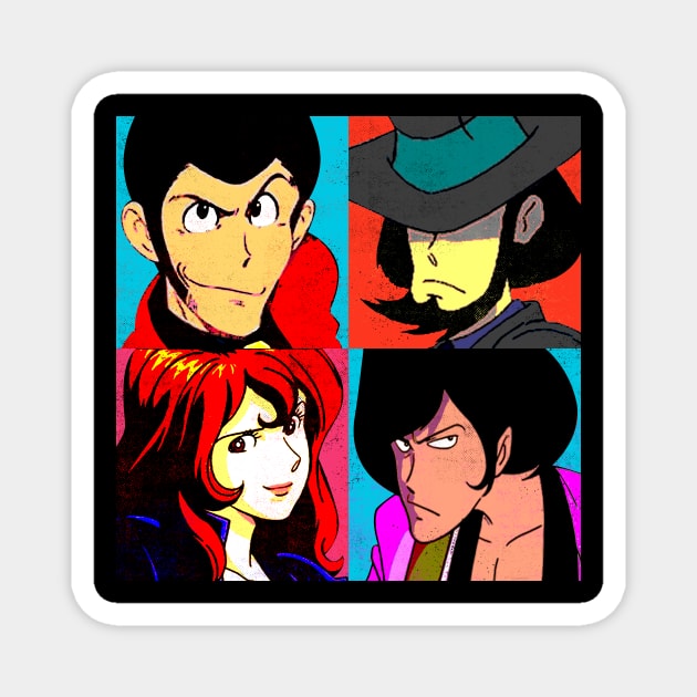 Lupin the warhol Magnet by ursulalopez