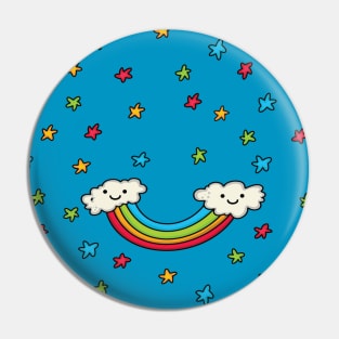 Rainbow Smile Mask Pin