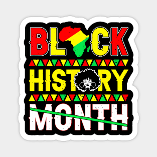 Black History Month Period Melanin African American Proud Magnet