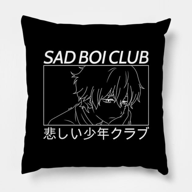 Sad Boi Club Pillow by Plan8