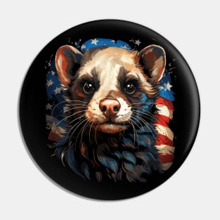 Patriotic Ferret Pin