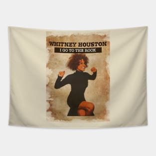 Vintage Old Paper 80s Style Whitney Houston Tapestry