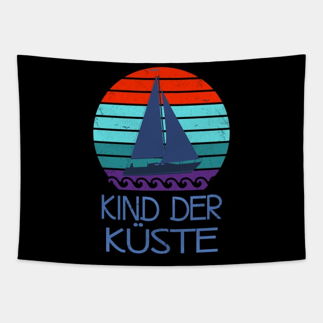 Kind der Küste Nordsee Meer vintage Tapestry by Foxxy Merch