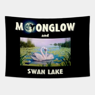 Moonglow abd Swan Lake Ballet Abstract Print Tapestry