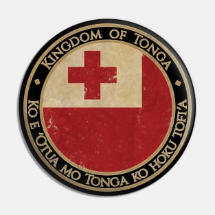 Vintage Kingdom of Tonga Oceania Oceanian Flag Pin