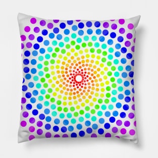 Rainbow dot mandala Pillow