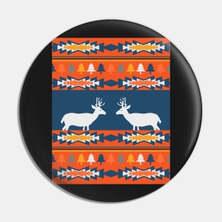 Deer winter pattern Pin