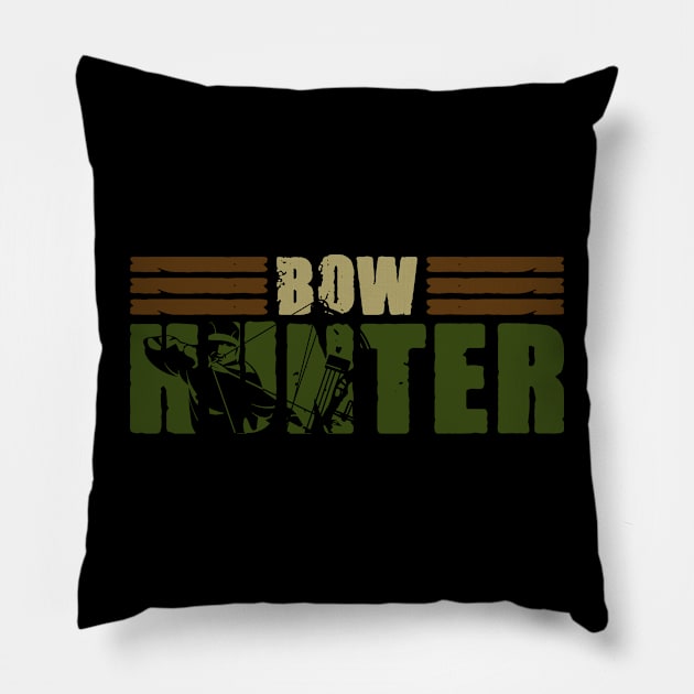 Bow Hunter For A Bowhunting Hunting Season Lover Pillow by sBag-Designs