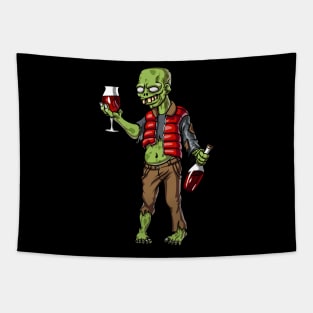 Zombie Wine Party Tapestry