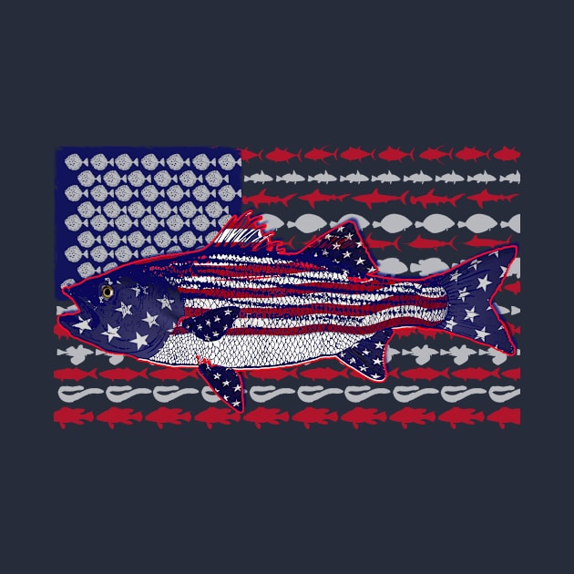 American bass flag by Hook Ink