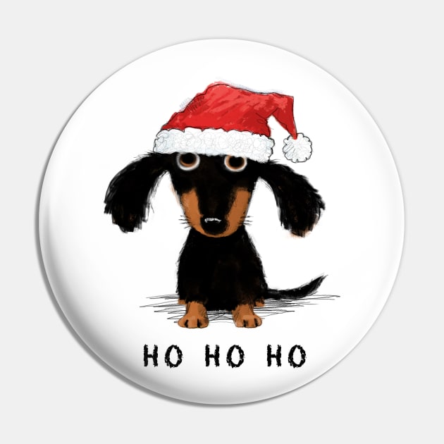 Dachshund Christmas | Cute Dog Santa | Holiday Xmas Pin by Coffee Squirrel