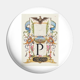 Antique 16th Century "P" Monogram Calligraphy Pin