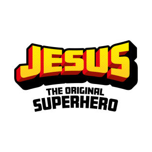 Christian Faith Gift - Jesus the Original Superhero - Fun Comic Book Style T-Shirt