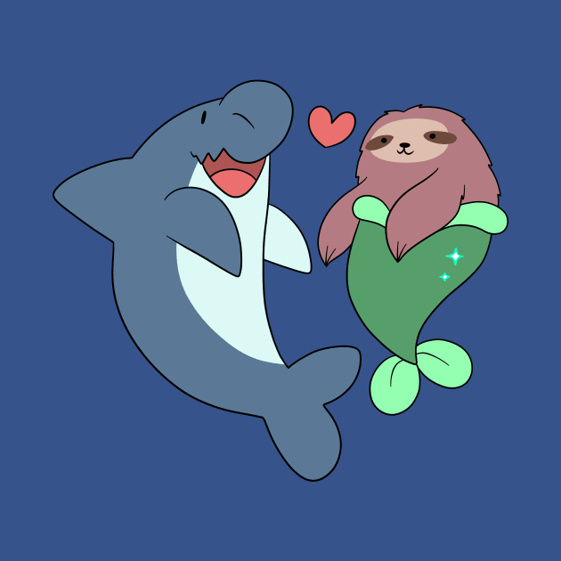 Shark and Mermaid Sloth by saradaboru